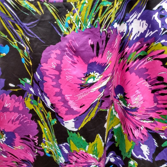Lane Bryant Floral Multi Color & Black Skirt SZ 18 - Picture 3 of 7